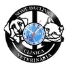Relógio De Parede - Disco de Vinil - Personalizado - Clínica Veterinária - VP-033