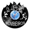 Relógio De Parede - Disco de Vinil - Profissões - Bombeiros - VPR-056