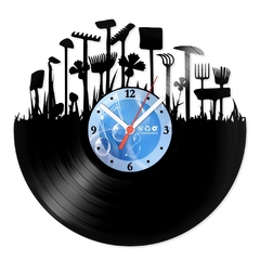 Relógio De Parede - Disco de Vinil - Profissões - Jardinagem - VPR-058