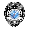 Relógio De Parede - Disco de Vinil - Profissões - Police Officer - VPR-087