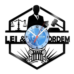 Relógio De Parede - Disco de Vinil - Profissões - Lei & Ordem - VPR-090