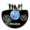 Relógio De Parede - Disco de Vinil - Profissões - Polícia - VPR-095