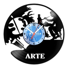 Relógio De Parede - Disco de Vinil - Profissões - Artista Arte - VPR-123