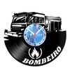 Relógio De Parede - Disco de Vinil - Profissões - Bombeiro Fire - VPR-131