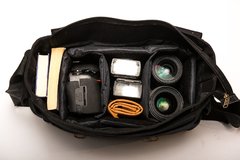 Bolso Cronista para equipo fotográfico - Negro - Pampa