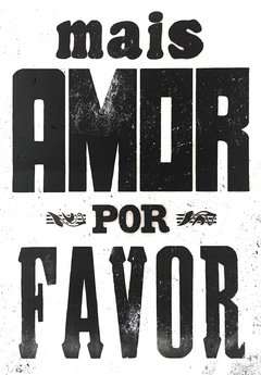 Cuadro Mais Amor B&N - comprar online