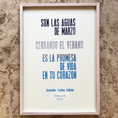 Enmarcado "Aguas de marzo" - Antonio Carlos Jobim
