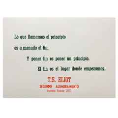 El fin, el principio- T.S. Eliot