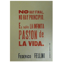 Infinita pasión - Fellini (cartulina dorada)