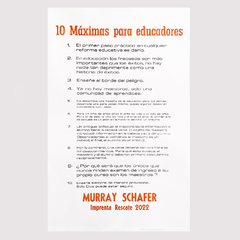 10 máximas para educadores- Murray Schafer. 70 g