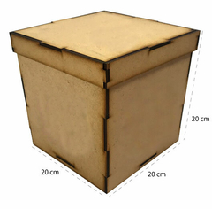 PQT X 3 CAJA CON TAPA MADERA (20X20)