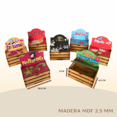 PACK. X 12 COFRE MADERA