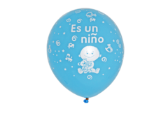 PACK. X 12 GLOBO BABY SHOWER NIÑO R12