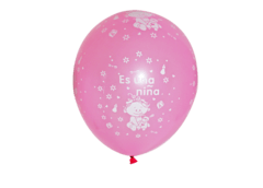 PACK. X 12 GLOBO BABY SHOWER NIÑA R12