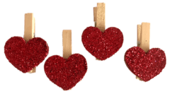 PACK. X 10 GANCHO MADERA CORAZON - comprar online