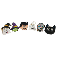 PACK. X 12 MATERA HALLOWEEN MADERA 5x5 cm - comprar online