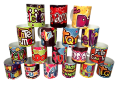 PACK. X 6 MUG TEXTO