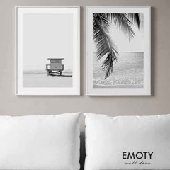 DUO CASITA Y PALMERA B&N - comprar online