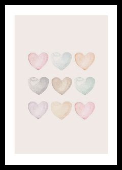 (677) CORAZONES DE COLORES - EMOTY Wall Deco