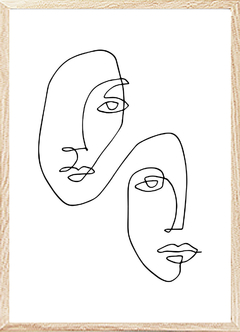 (925) CARAS Line Art - comprar online