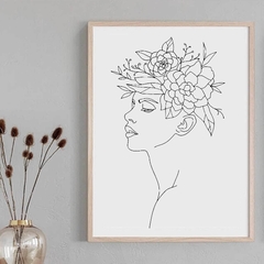 (924) MUJER Arte Lineal - EMOTY Wall Deco