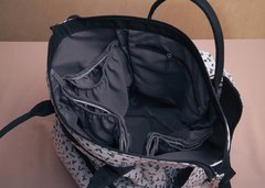 Mochila Mãe/Pai Estampa Flicky Branco e Preto - liten landa