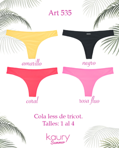 Cola less de tricot liso. Art 535