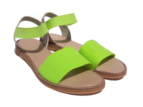 Sandalias con elástico verdes