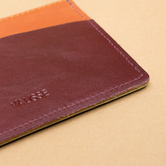 cardholder burgundy leather