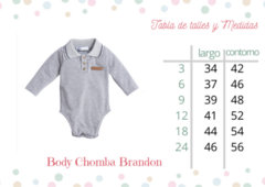 Body Chomba Brandon Gris - De Chulos y Chulas