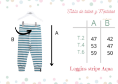 Leggins Stripe Aqua - comprar online