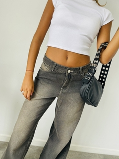 Jean skinny wide PARDO (012190) - tienda online
