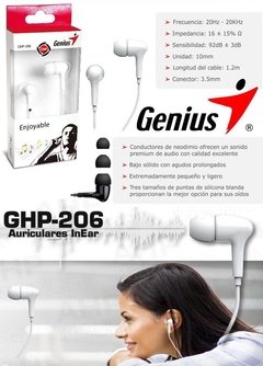AURICULAR IN EAR GENIUS GHP-206 - comprar online