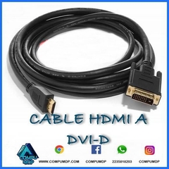 CABLE HDMI A DVI-D 1.8mts