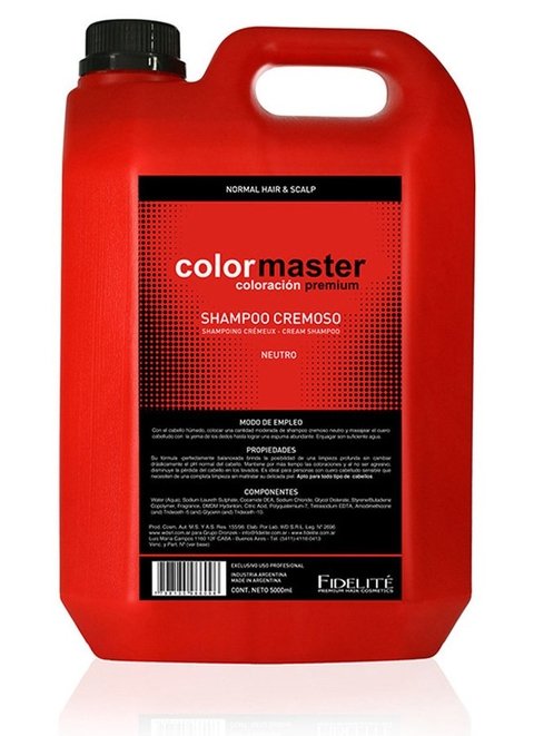 Art. 600 - Shampoo Cremoso Neutro 5000ml. Color Master - Fidelite