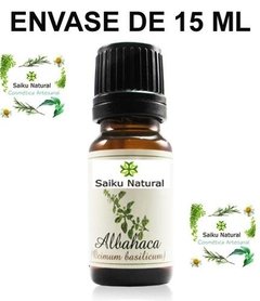 Aceite Esencial De Albahaca Envase De 15 Ml Saiku Natural