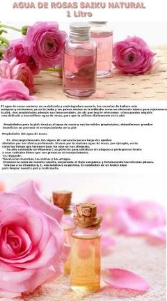 Agua De Rosas X 1 Lts Tonico Facial Ojeras Acne - comprar online
