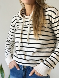 Imagen de Sweater con capucha rayado