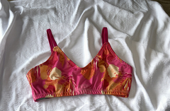 Bikini Fucsia naranja, corpiño breteles regulables - comprar online