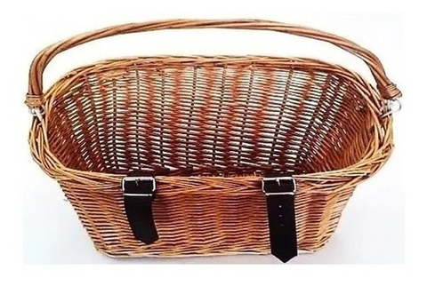 Canasto Vintage Retro Bicicleta Mimbre 36x27x27