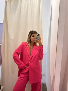 Imagen de Blazer Pierre Fucsia Lino