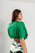 256/2 Blusa de seda lisa con nudo en escote y elástico en espalda - tienda online