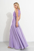 594 Vestido largo combinado en lentejuela y seda - comprar online