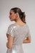 501 Vestido simil 2 piezas torsion en escote lycra con foil - comprar online