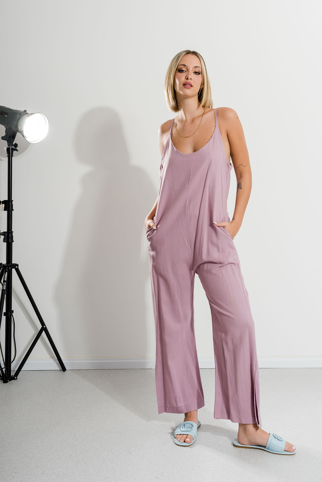 Mono de lino largo new arrivals