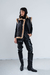 126 Chaleco gamulan oversize con piel y detalles en simil cuero - comprar online