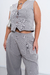 Imagen de 879 Pantalon wide leg pinzado melange pinzado