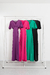 593 Vestido de seda lisa con manga y recortes en internet