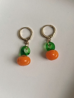 Aros Naranja ♡ Vidrio murano