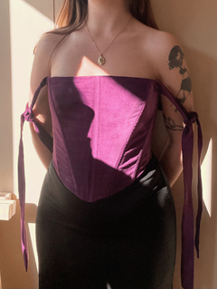 Corset CISNE ♡ Velvet violeta (talle 1, 2, 3, 4, 5) - tienda online